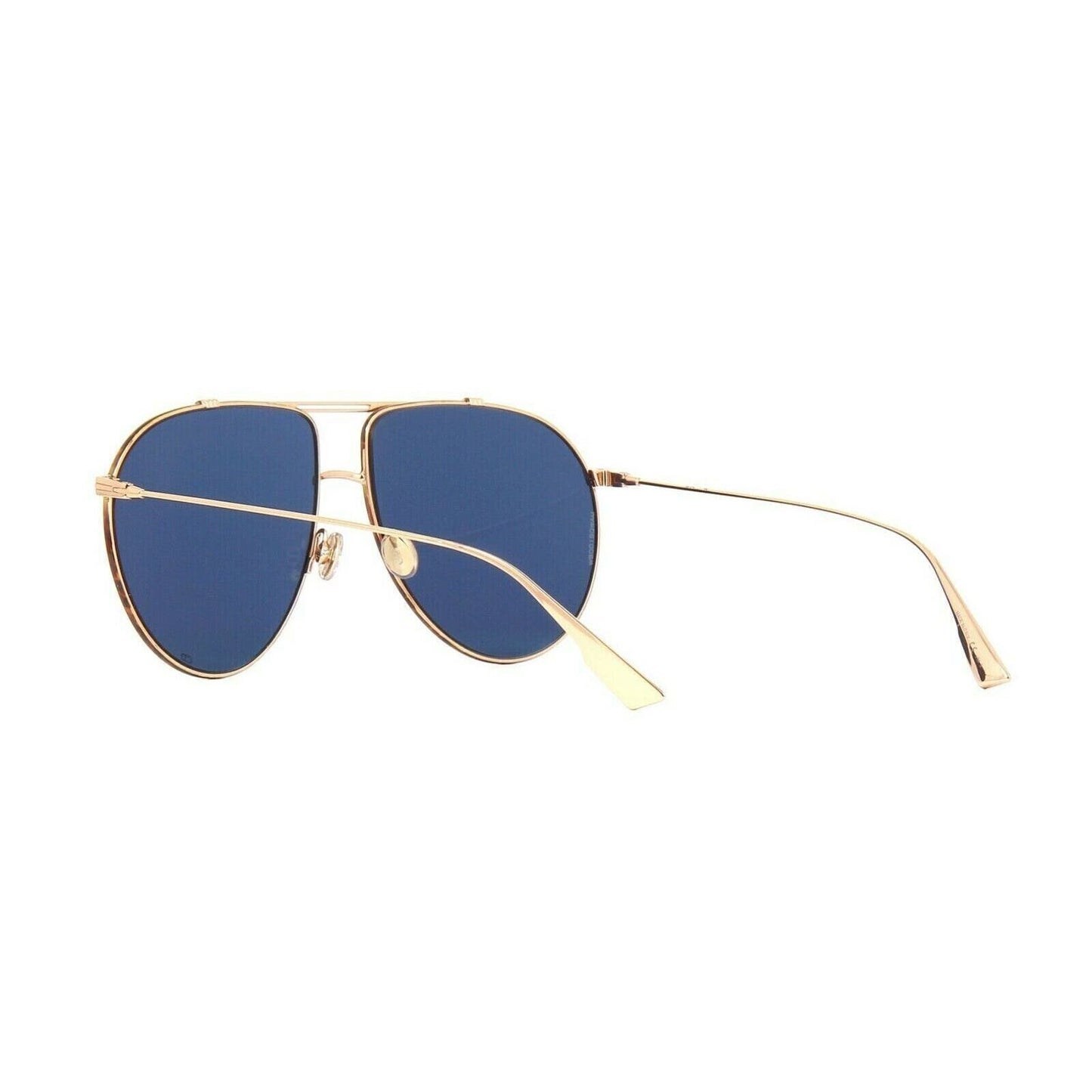 Dior Gold Havana Wire Frame Sunglasses w/ Blue Lenses, “Monsieur 1”