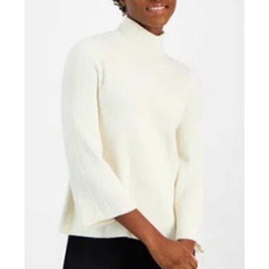 Anne Klein Women's Bell-Sleeve Pullover Sweater in Anne White