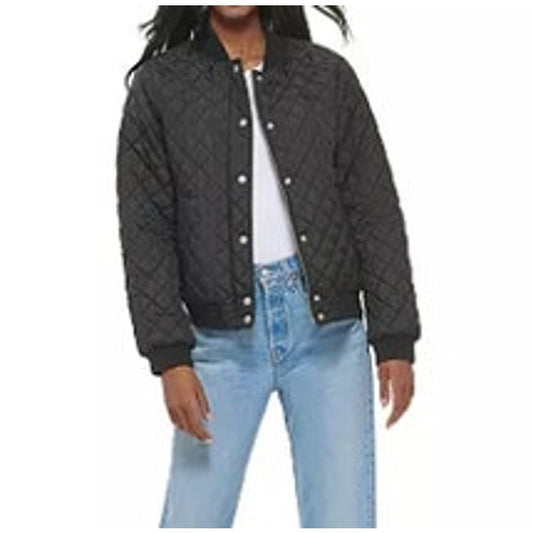 Levi's Women's Diamond Quilted Bomber Jacket in Black