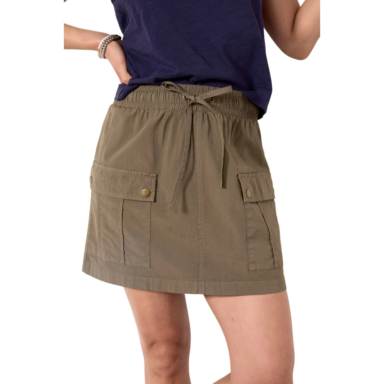Sanctuary Women's Buro Green Pull On Cargo Skirt, Size Small