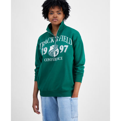 Self Esteem Juniors' Track & Field Quarter-Zip Sweatshirt