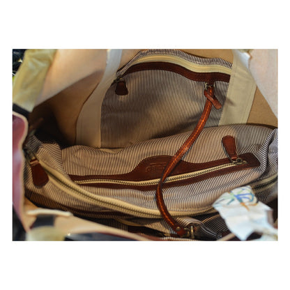 OLD TREND Women's Genuine Leather "Forest Island" Carryall Bag in Rusty Red
