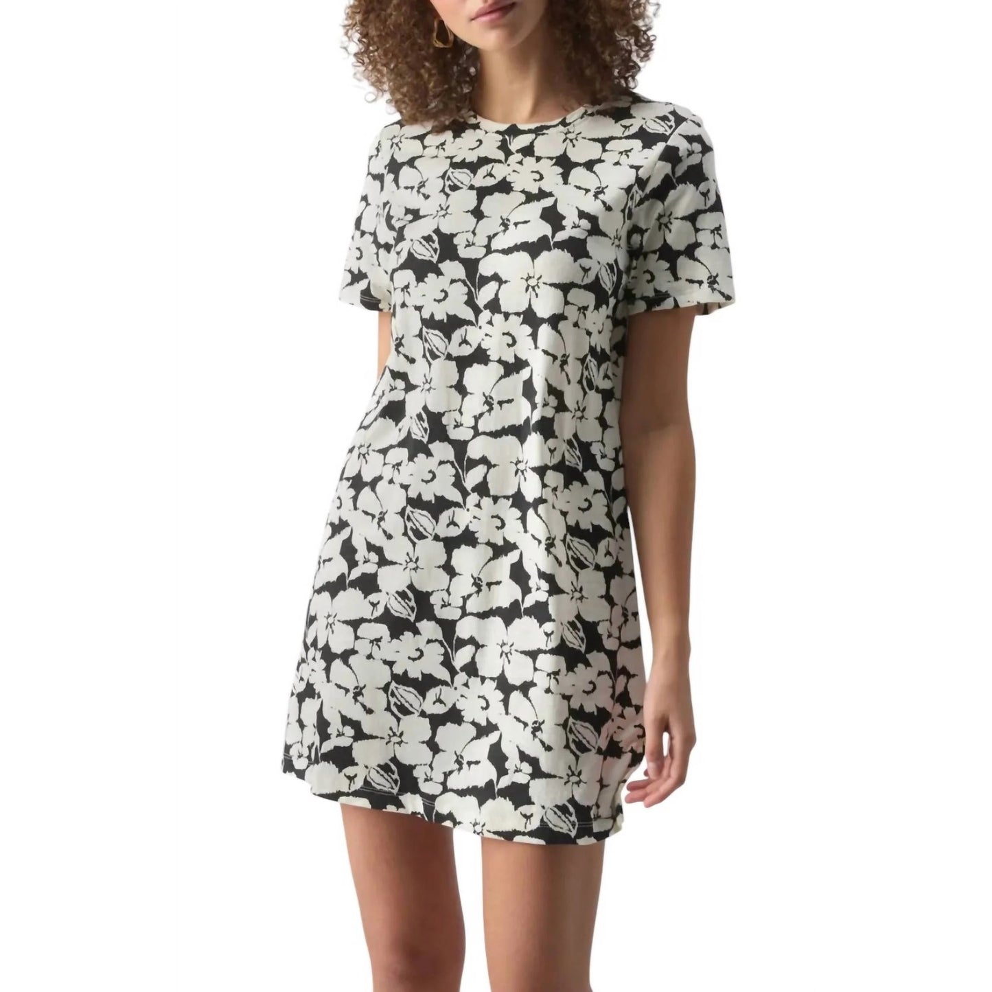 Sanctuary Women's "The Only One" Floral Print Echo Blooms Dress in Black & White