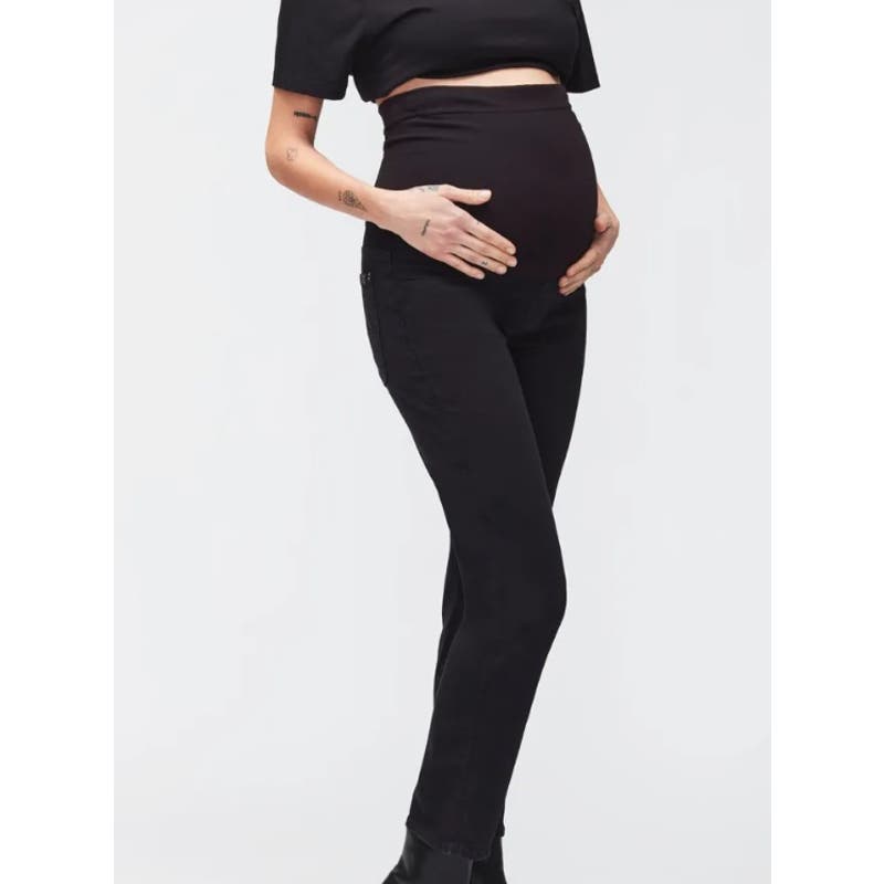 7 FOR ALL MANKIND STRAIGHT MATERNITY SLIM ILLUSION LUXE GRAVITY, Size 24