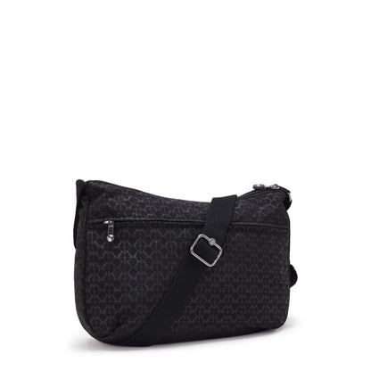 Kipling "Izellah" Medium Across Body Shoulder Bag in Signature Emblem Black