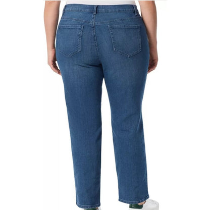 Gloria Vanderbilt Women's Plus Size "Amanda" Jeans in Frisco Blue Wash