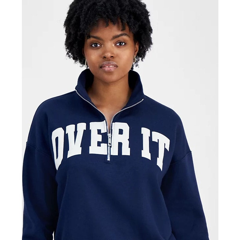 Self Esteem Self-Esteem Juniors' Over it Quarter-Zip Sweatshirt