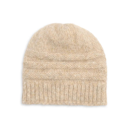Kyi Kyi Women's Knit Beanie Hat In Cozy Beige