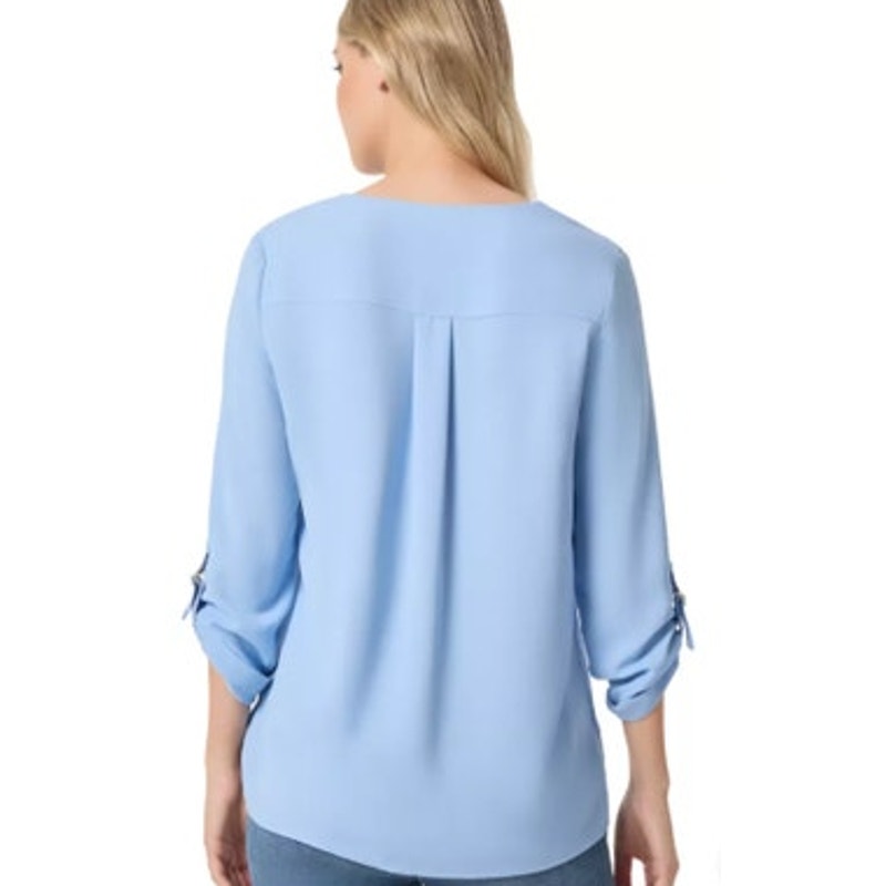 Jones New York Women's 3/4-Sleeve V-Neck Tunic Top in Bluebell