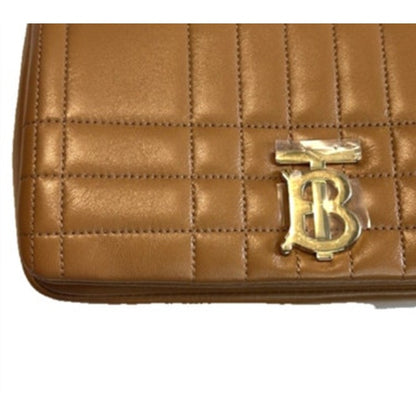 Burberry Lola Quilted Leather Crossbody Bag In Marple Brown