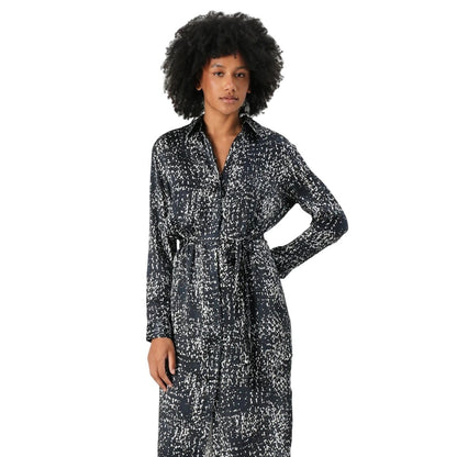 Calvin Klein Women's Shirt Dress in Inkwell Black White