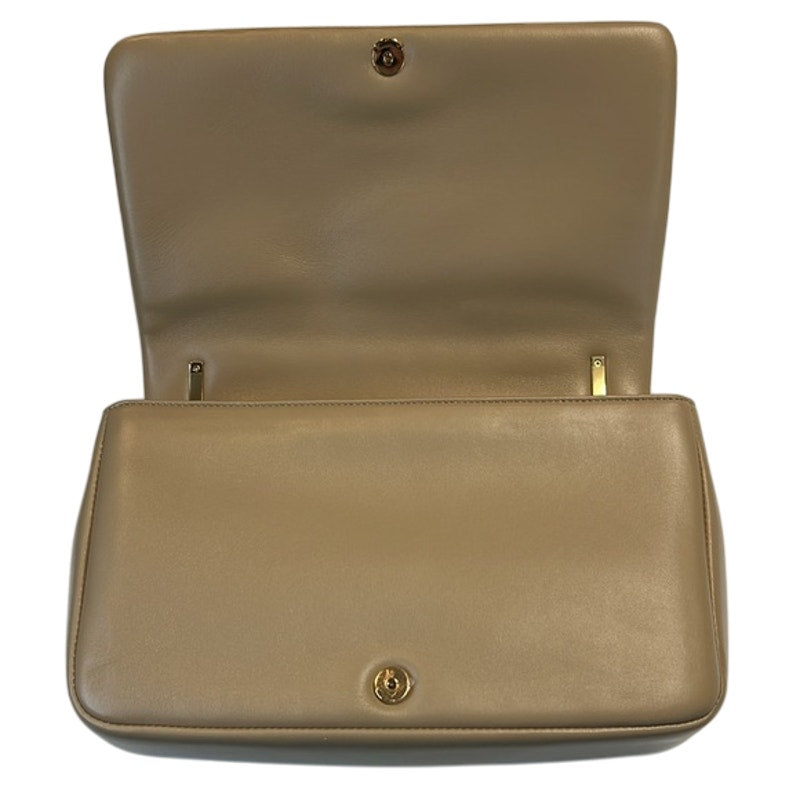 Burberry Small Lola Quilted Leather Shoulder Bag In Oat Beige Leather
