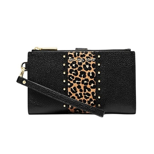 MICHAEL Michael Kors Adele Leather Leopard Print Calf Hair Smartphone Wallet