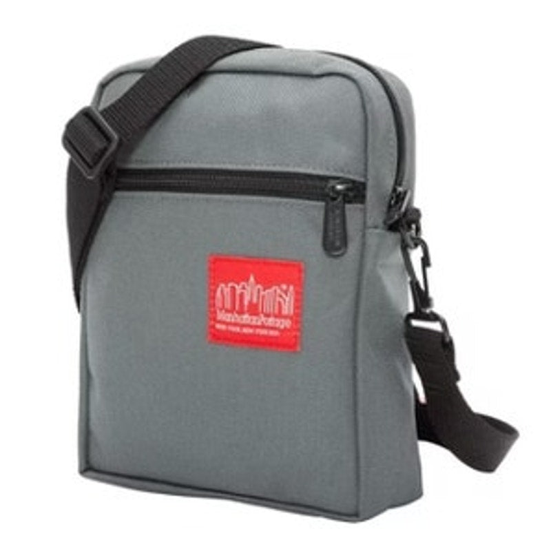 Manhattan Portage Signature "Emblem City Lights" Crossbody Bag in Gray