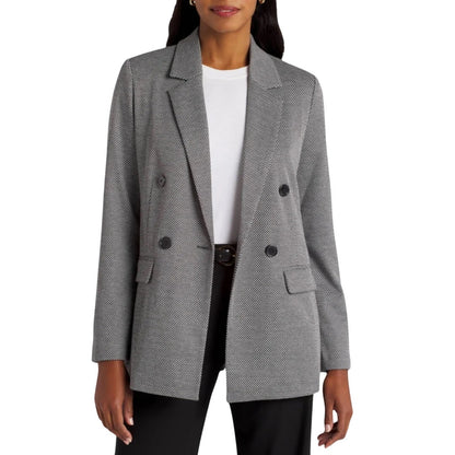 Sanctuary Women's "Keaton" Blazer in Geo Check Black