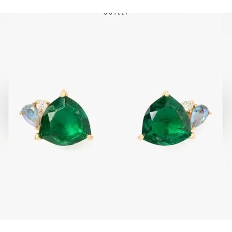 Kate Spade New York Mixed-Cut Cubic Zircon Green Multi Earrings