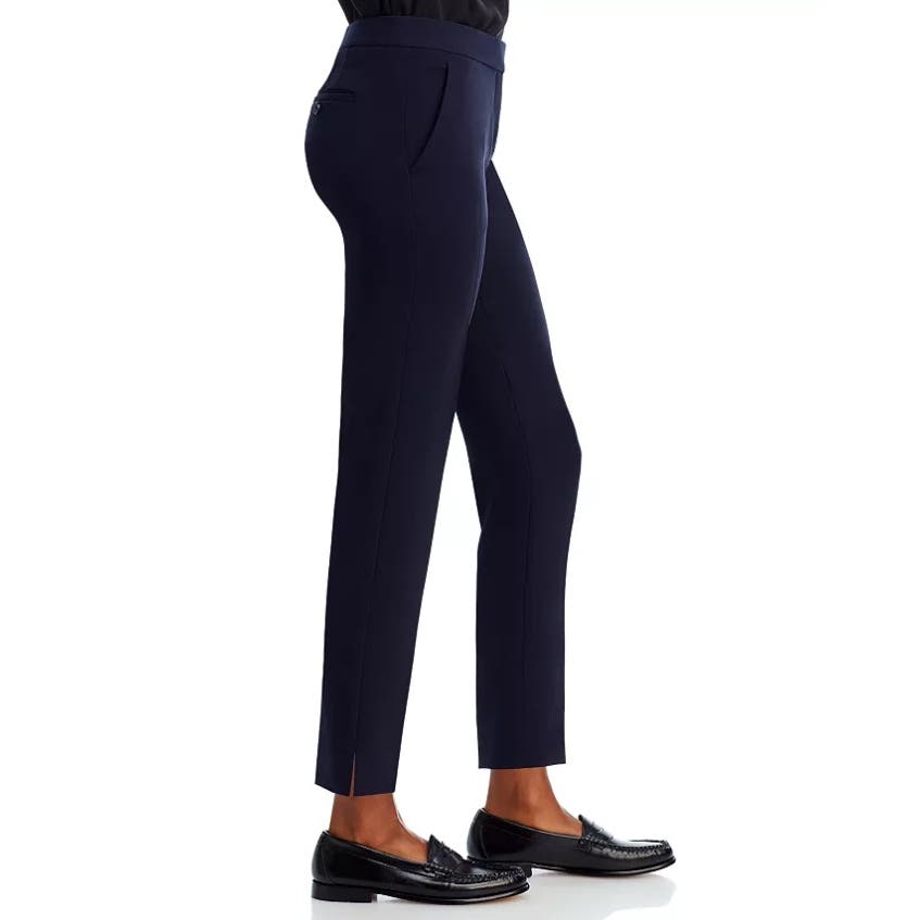 Theory Ladies Ibbey Admiral Crepe Straight Pants Black, Size 8