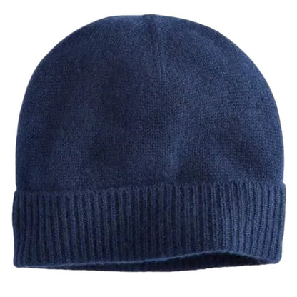 Charter Club 100% Cashmere Cuffed Beanie in Admiral Navy Blue