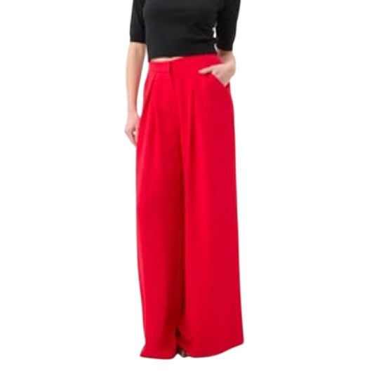 INC International Concepts Women's High-Rise Wide-Leg Pants in Red Zenith