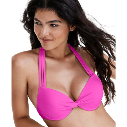 Salt + Cove Women's Strappy Underwire Push-Up Bikini Top