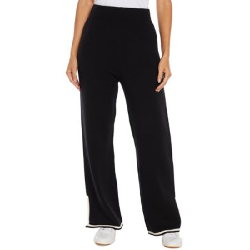Three Dots Women's Hazel Solid-Color Pull-On Pants in Anthracite Black
