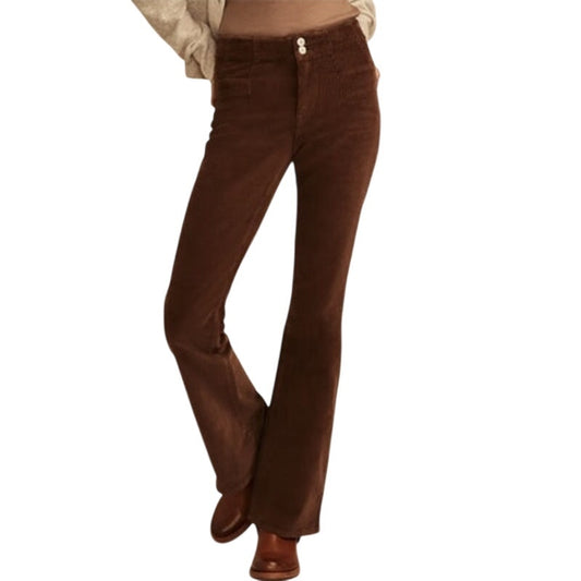 Lucky Brand Women's "Stevie" High-Rise Corduroy Jeans in Walnut Brown