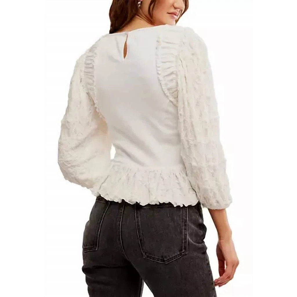 Free People Women’s Free People Oliva Top in Ivory