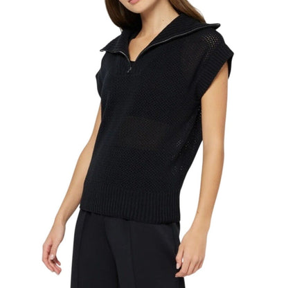 Three Dots Women's Kim Dolman-Sleeve Sweater in Black Beauty