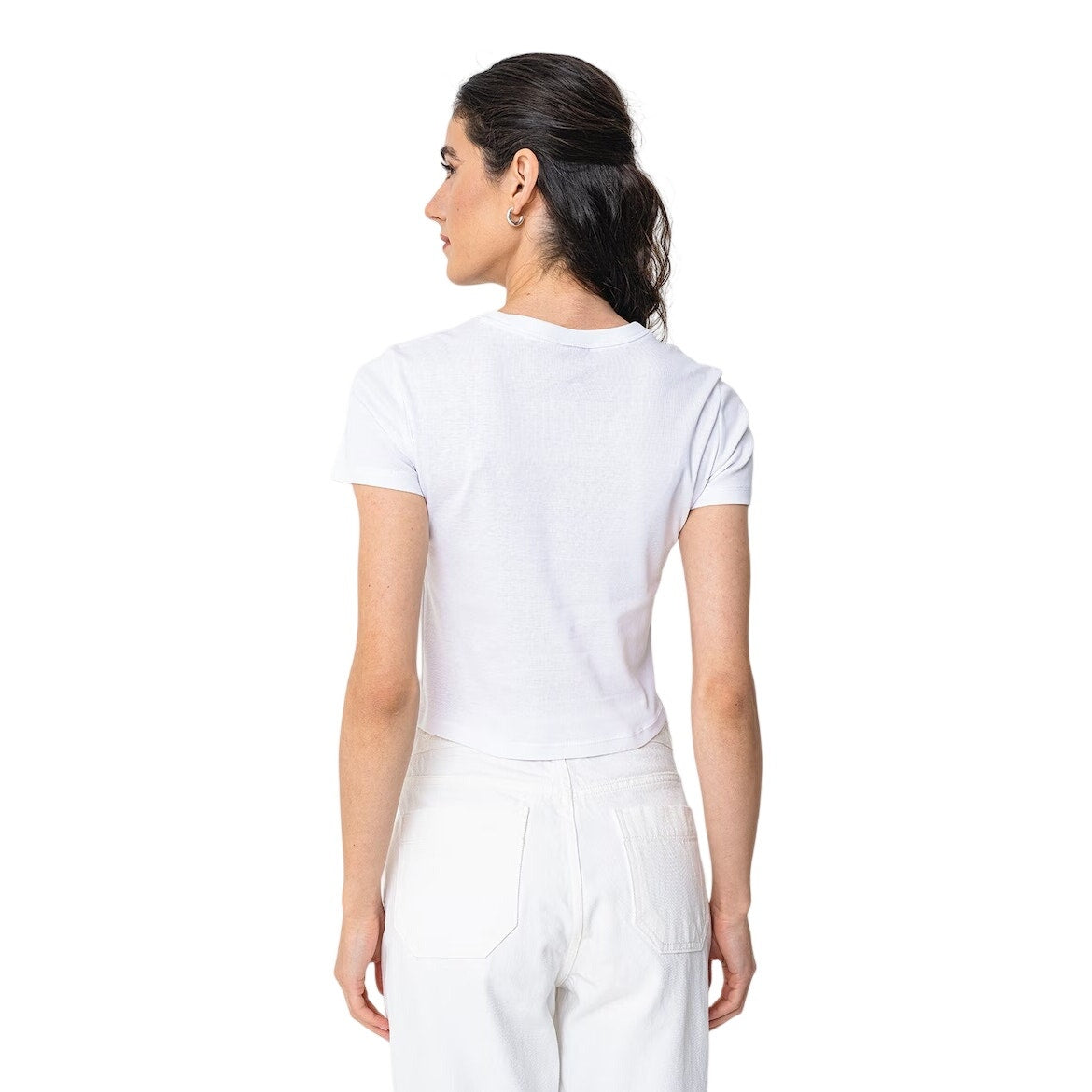 HUGO by Hugo Boss Women's Cotton Cropped Top in Graphic White