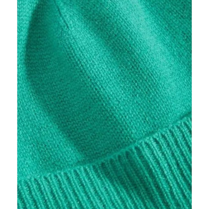 Charter Club 100% Cashmere Cuffed Beanie in Peacock Green