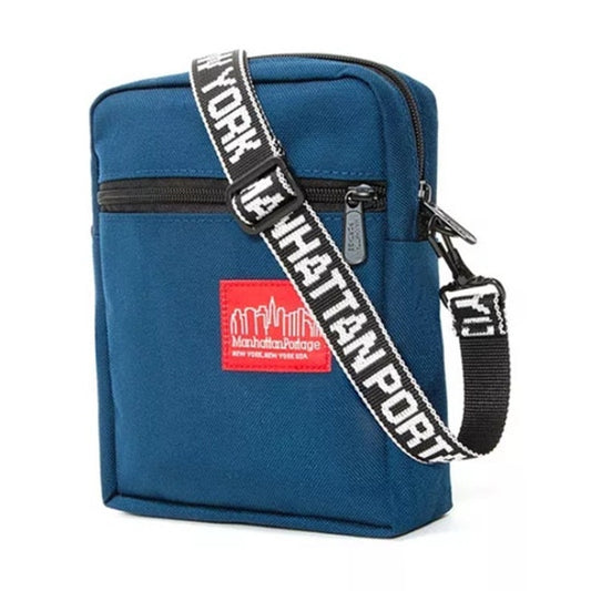 Manhattan Portage Signature "Emblem City Lights" Crossbody Bag in Navy Blue