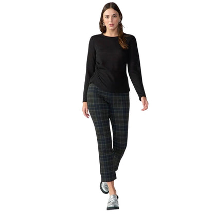 Sanctuary Women's Carnaby Kick Crop Pants in Black Brown Multi