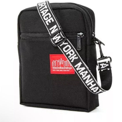 Manhattan Portage Signature "Emblem City Lights" Crossbody Bag in Black