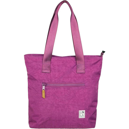 Lola California Mondo Store Carryall Vibrant Tote Bag In Grape Purple