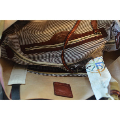 OLD TREND Women's Genuine Leather "Forest Island" Carryall Bag in Rusty Red