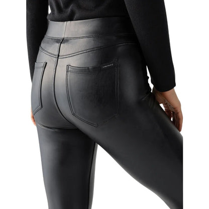 Sanctuary Women's Runway Semi High Rise Legging in Slick Black
