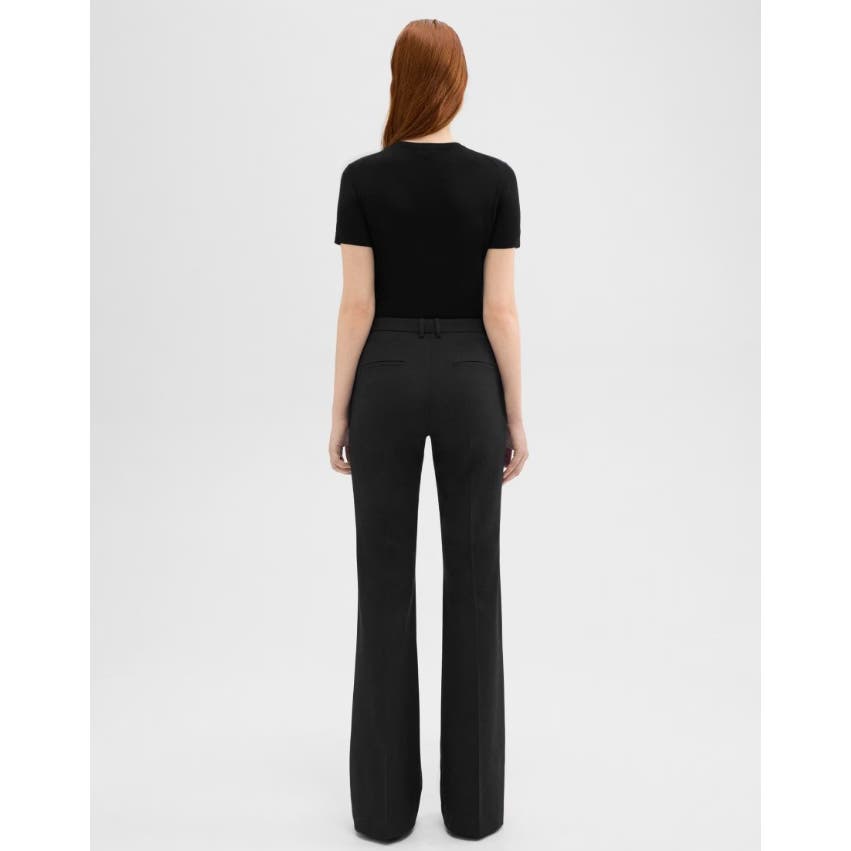 Theory Ladies Demitria Pant in Good Wool Black, Size 10