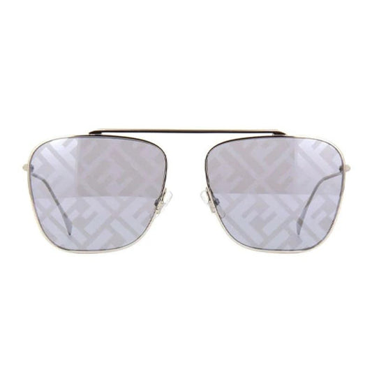 Fendi Silver Wired Sunglasses w/ Light Gray Lenses, “F0406/S”