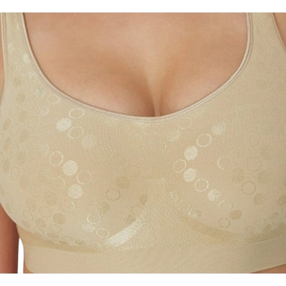 Bali Women's Cool Comfort Fabric Tan Textured T-Shirt Bra