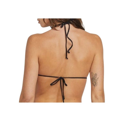 VOLCOM Women's Simply Seamless Skimpy Triangle Bikini Top in Black