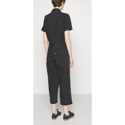 Levi's Women's Black Cotton Short Sleeve Jumpsuit "So Far So Good"