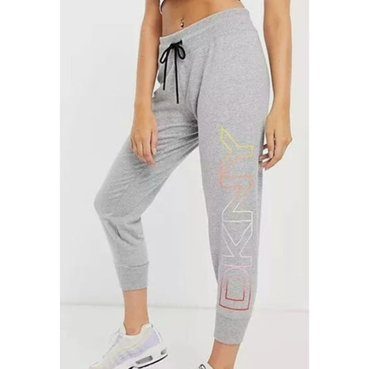 DKNY Sport Light Gray Signature Jogger Sweatpants