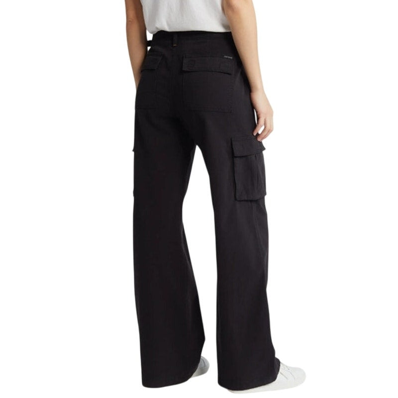 Sanctuary Women's Solid Reissue Straight-Leg Cargo Pants in Black