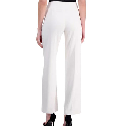 Anne Klein Women's High-Rise Wide Leg Pull-On Pants in Anne White