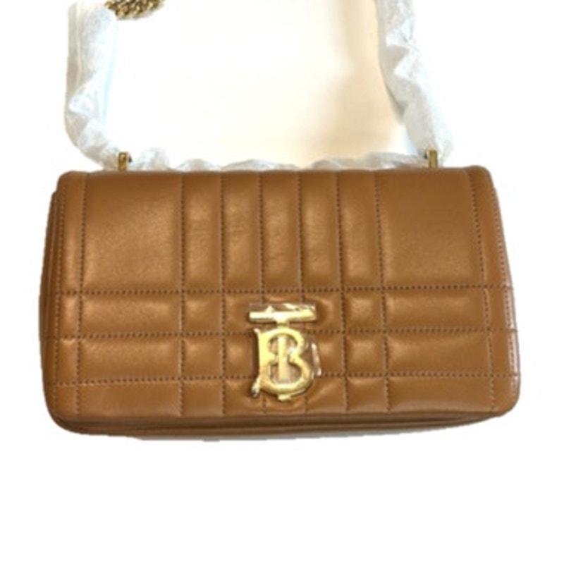 Burberry Lola Quilted Leather Crossbody Bag In Marple Brown