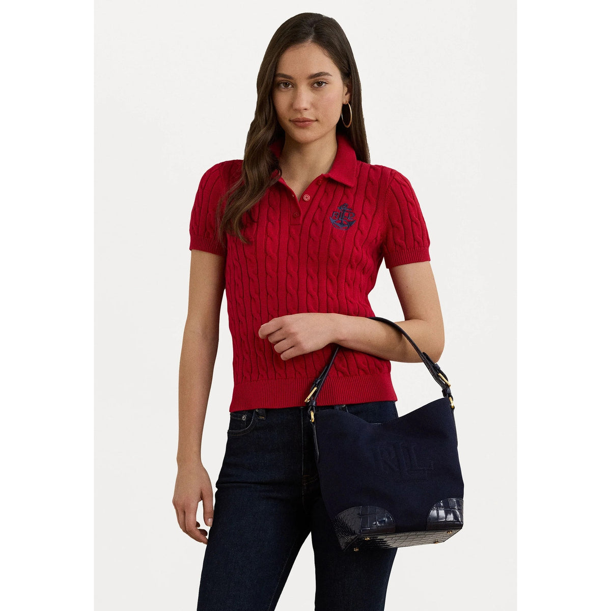 Lauren Ralph Lauren Witley Bucket Bag In Navy
