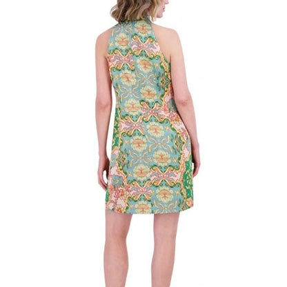 Vince Camuto Women's Retro Paisley Halter Tie-Neck Midi Dress in Multi