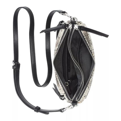 Calvin Klein "Jana" Novelty Convertible Crossbody & Belt Bag in Black & Ivory
