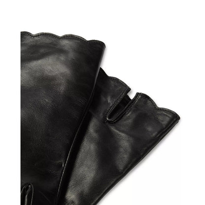 Carolyn Rowan Accessories Scalloped Nappa Leather Gloves