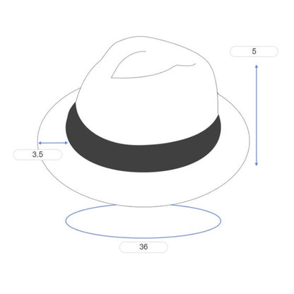 Helene Berman White Straw Fedora w/ Black & White Gingham Band